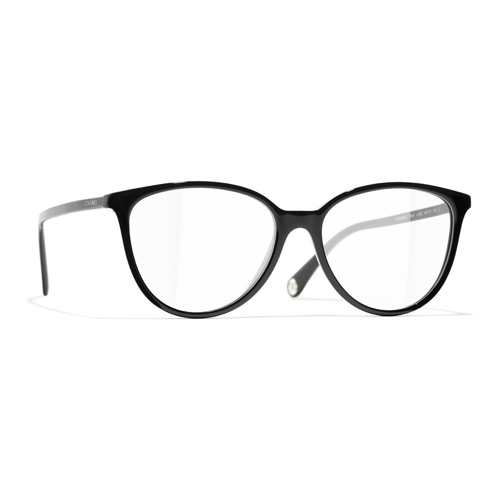 CHANEL Black Butterfly Eyeglasses with Chanel Case CH3446 C622 54